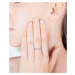Anna Grace prstýnek Silver Sparkle Crystal Swan 74 - 18 mm