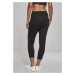 Ladies Open Edge Terry Turn Up Pants - black