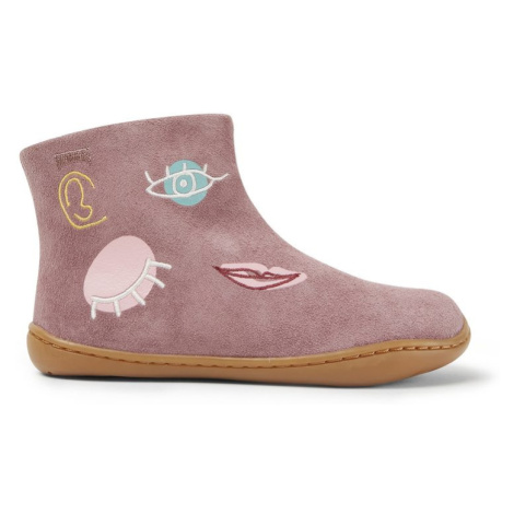 CAMPER PEU FACE KOTNÍKOVÉ BOTY Pink | Dětské zimní zateplené barefoot boty