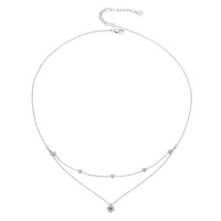 GRACE Silver Jewellery Stříbrný náhrdelník 0,5 ct MOISSANITE, stříbro 925/1000 + CERTIFIKÁT NH-M