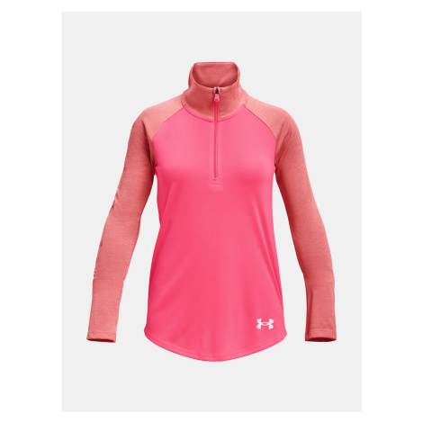 Tmavě růžové holčičí sportovní tričko Under Armour Tech