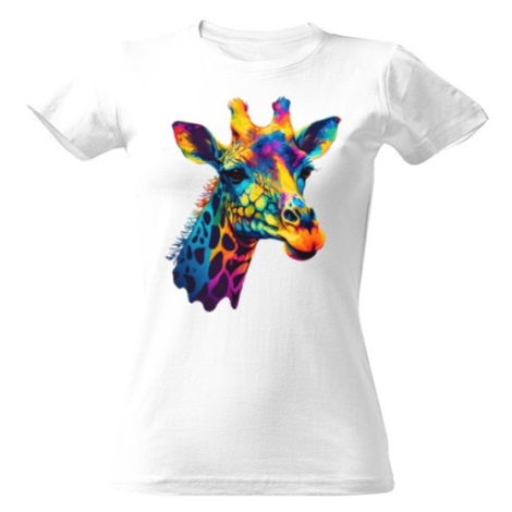 Dámské tričko Barevná žirafa