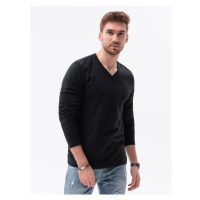 OMBRE-T-shirt LS-L136-V6-BLACK Černá
