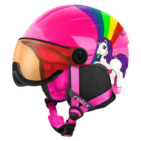 Dětská lyžařská helma RELAX TWISTER VISOR - růžová
