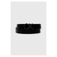 Kožený pásek Calvin Klein dámský, černá barva, K60K611102