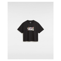 VANS Fleurs Os Crop T-shirt Women Black, Size