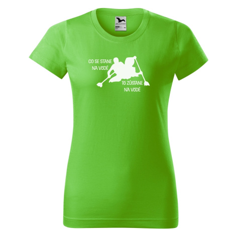 DOBRÝ TRIKO Vtipné dámské tričko s potiskem Co se stane na vodě Barva: Apple green