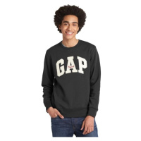 GAP CREWNECK LOGO Pánská mikina, tmavě šedá, velikost