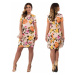 Mini šaty s květinami - nadměrné velikosti FashionEU