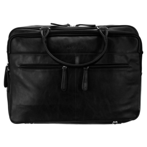 Badura Černá kožená taška na notebook BASIC