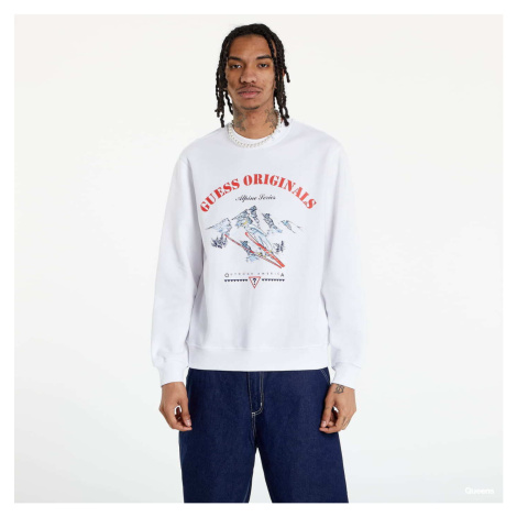 GUESS Front Logo Sweatshirt White