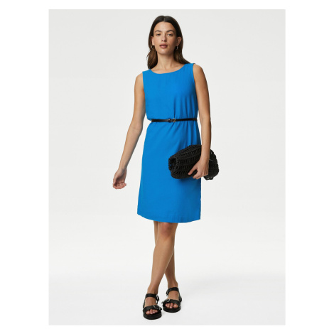 Modré dámské lněné šaty Marks & Spencer