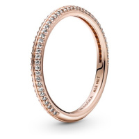 Pandora Třpytivý pozlacený prsten Rose Me 189679C01 60 mm