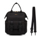 LEQUEEN praktický batoh s odnímatelnou přední taškou - černý - 23L