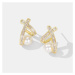 JAY Náušnice s perlou a zirkony Carlotta JAY-0076-D03-405 Zlatá Bílá