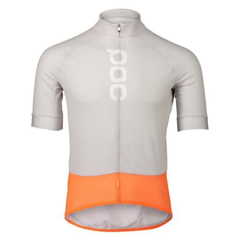 POC Cyklistický dres s krátkým rukávem - ESSENTIAL ROAD LOGO - oranžová/šedá