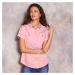Blancheporte Jednobarevná košile s krátkými rukávy růžová