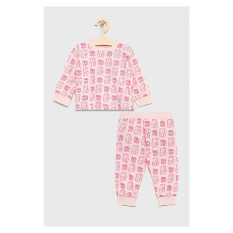 Dětské pyžamo Guess růžová barva, s potiskem