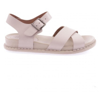 DGN P31-23y Women's Cross Strap Sandals Genuine Leather Beige