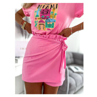 Ružová nohavicová sukňa MIRNA*