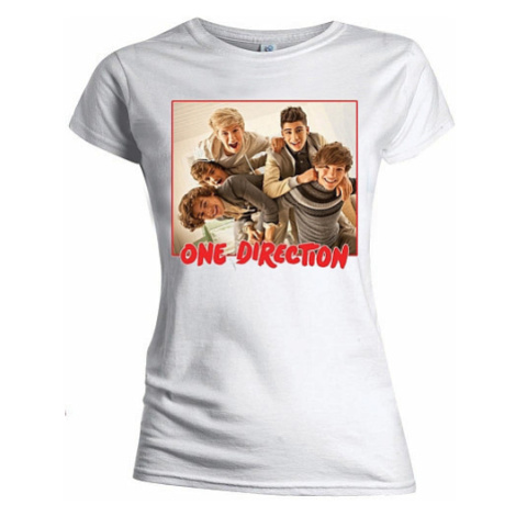 One Direction tričko, Band Red Border, dámské RockOff