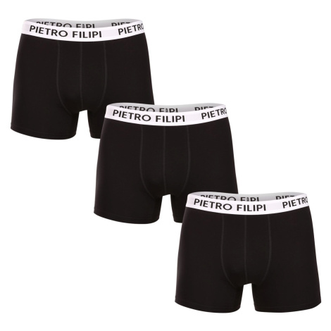 3PACK pánské boxerky Pietro Filipi černé (3BCL003)