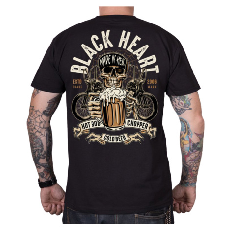 Triko BLACK HEART Beer Biker černá BLACKHEART