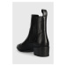 Kožené kotníkové boty Vagabond Shoemakers MARJA dámské, černá barva, na podpatku, 5613.001.20