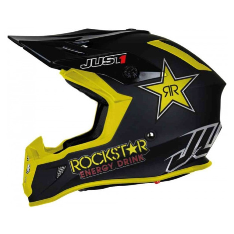 JUST1 J38 ROCKSTAR ENERGY DRINK Moto přilba černá/žlutá