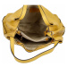 Praktická dámská kožená kabelka Cowgril, žlutá