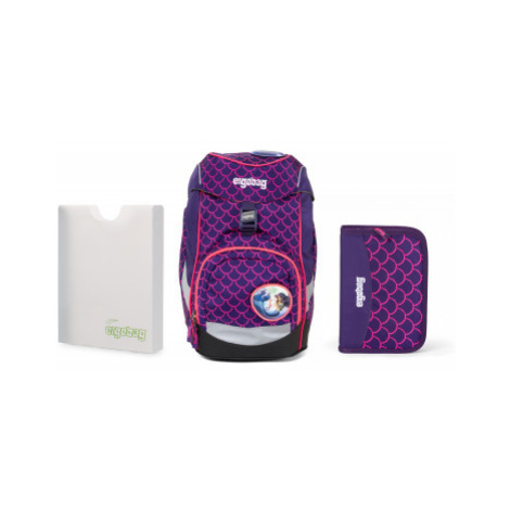 Školní set Ergobag prime Fluo růžový 2020 - batoh + penál + desky