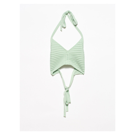 Dilvin 1011 Tie Back Knitwear Bustier-mint