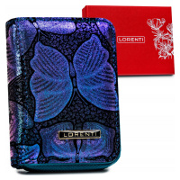 Dámská peněženka z přírodní kůže se vzorem motýla