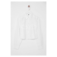 Trendyol White Stitch Detailed Poplin Woven Shirt