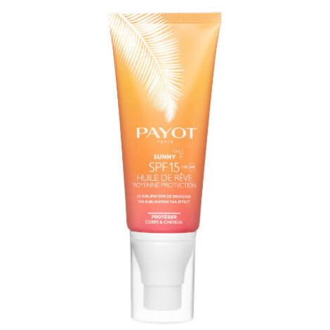 Payot Suchý olej na opalování na tělo a vlasy SPF 15 Sunny (The Sublimating Tan Effect) 100 ml