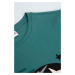 Dětské bavlněné tričko Coccodrillo zelená barva