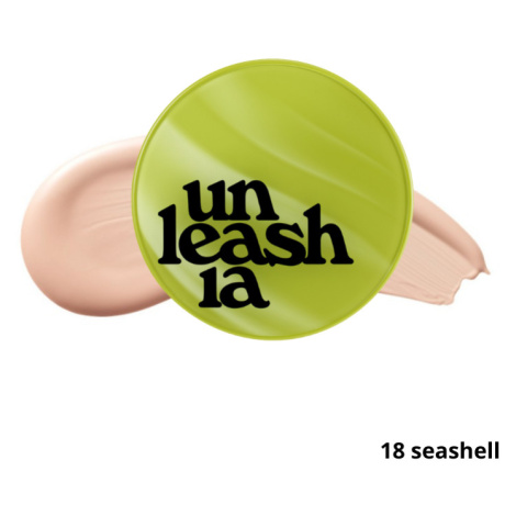 UNLEASHIA - VEGAN HEALTHY GREEN CUSHION SPF30/PA++  18 SEASHELL - Saténový make-up s houbičkou  