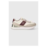 Kožené sneakers boty Tommy Hilfiger TH ELEVATED FEMININE RUNNER GLD bílá barva, FW0FW07306