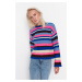 Trendyol Indigo Striped Knitwear Sweater