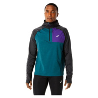 ASICS WINTER RUN LS HOODIE Pánská mikina, tmavě zelená, velikost