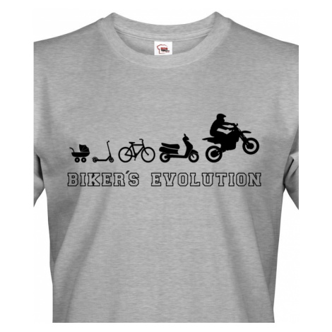 Pánské tričko Evoluce motorkáře - Bikers Evolution BezvaTriko