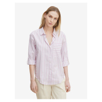 Bílo-světle fialová dámská pruhovaná košile Tom Tailor