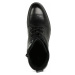 Černá dámská kožená kotníková obuv
