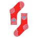 Ponožky Happy Socks Red Viviana Crew červená barva