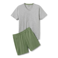 Krátké pyžamo, olivově zelené / šedé , vel. 3XL
