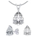 Silvego Stříbrný set šperků s čirým křišťálovým sklem JJJS8888 (náušnice, přívěsek)