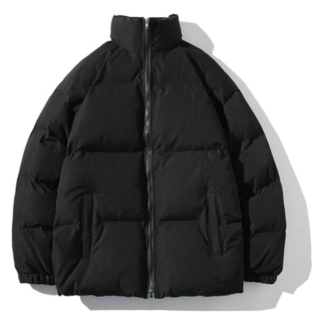 Unisex oversize bunda na zip se stojatým límcem - ČERNÁ L/XL A.Zado.Rin