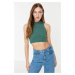 Trendyol Emerald Green High Neck Knitted Blouse