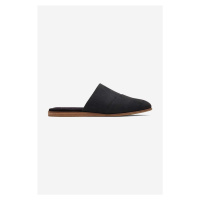 Semišové pantofle Toms Flat 10018987 dámské, černá barva