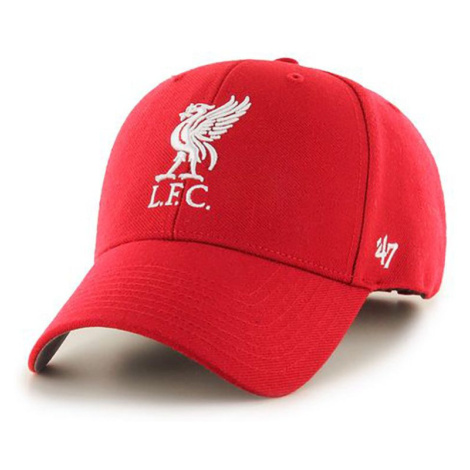 Čepice 47brand Liverpool FC červená barva, s aplikací, EPL-MVP04WBV-RDB 47 Brand